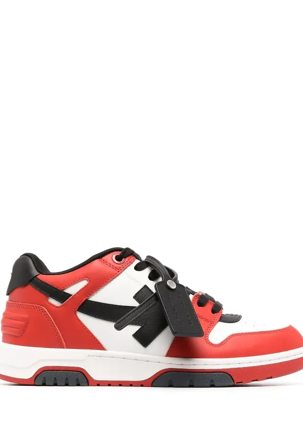 Off-White sneakers med färgblock - Vit
