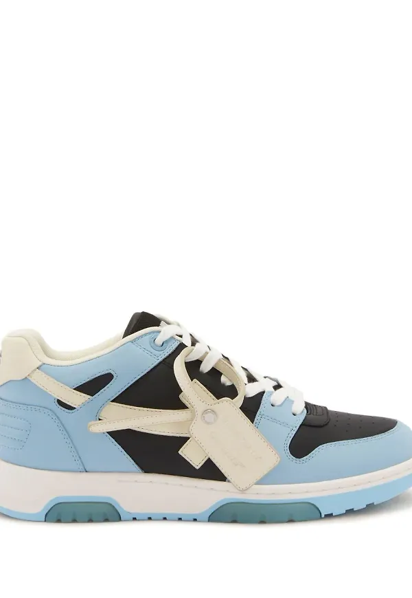 Off-White sneakers med panel - Blå