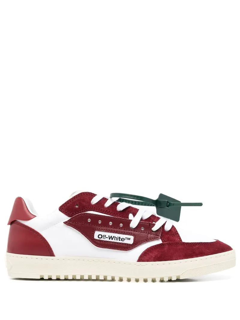 Off-White sneakers med panel - Vit