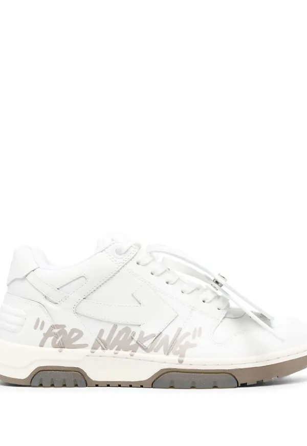 Off-White sneakers med slogan - Vit