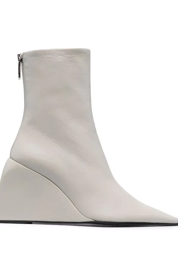 Off-White spetsiga stövlar - Grå