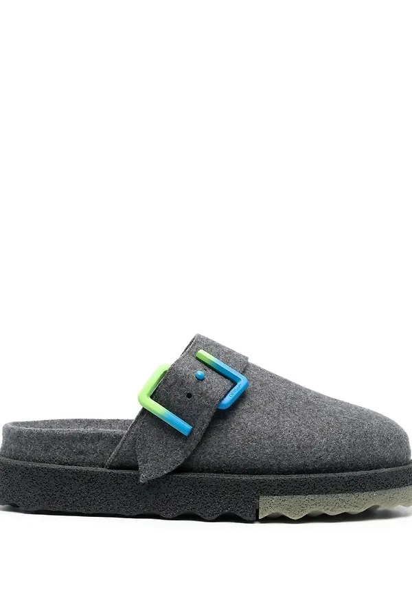 Off-White Spongesole flannel clogs - Grå