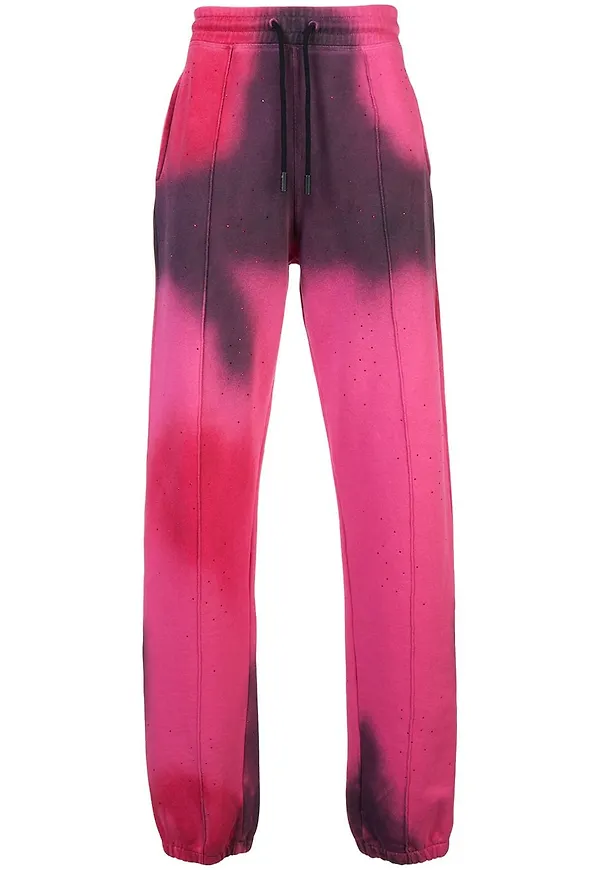 Off-White spray paint track pants - Rosa