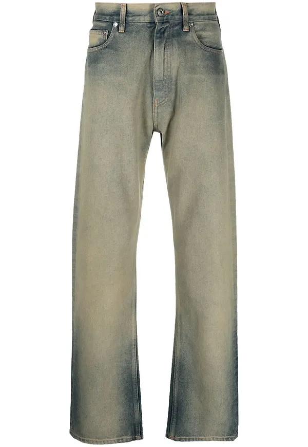Off-White stentvättade jeans - Blå