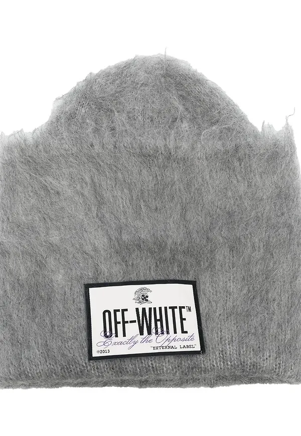 Off-White stickad mössa - Grå
