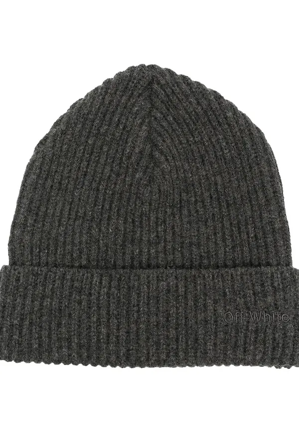 Off-White stickad mössa - Grå