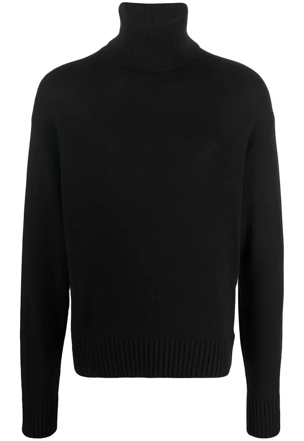 Off-White stickad polotröja - Svart