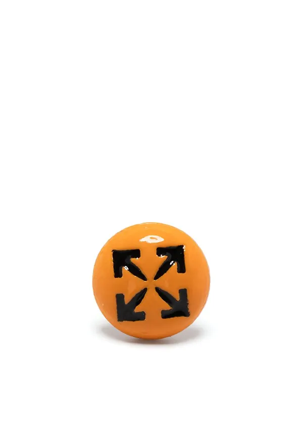 Off-White stiftörhänge med pilmotiv - Orange