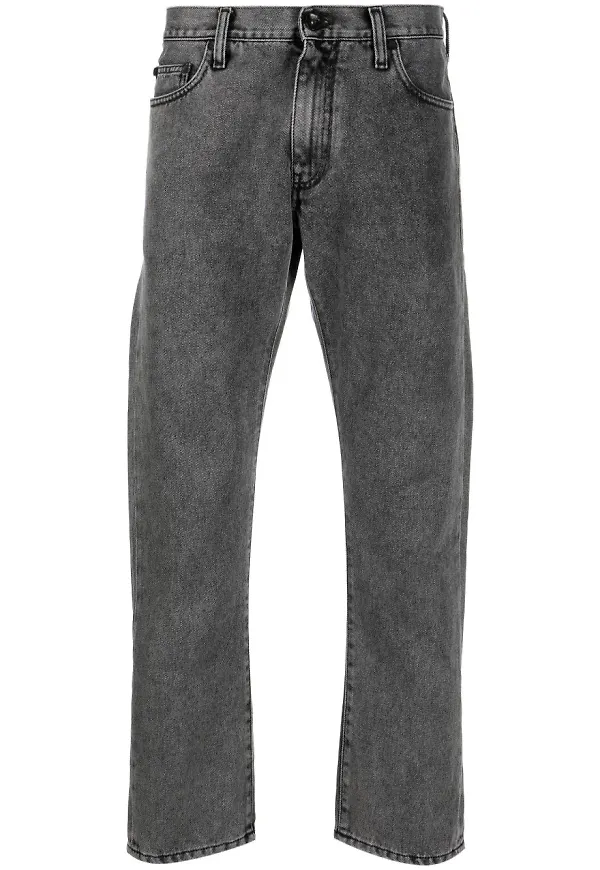 Off-White straight-jeans - Grå