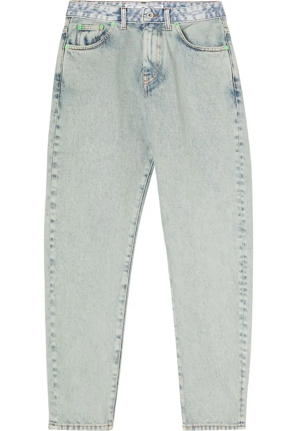 Off-White straight-jeans med hög midja - Blå