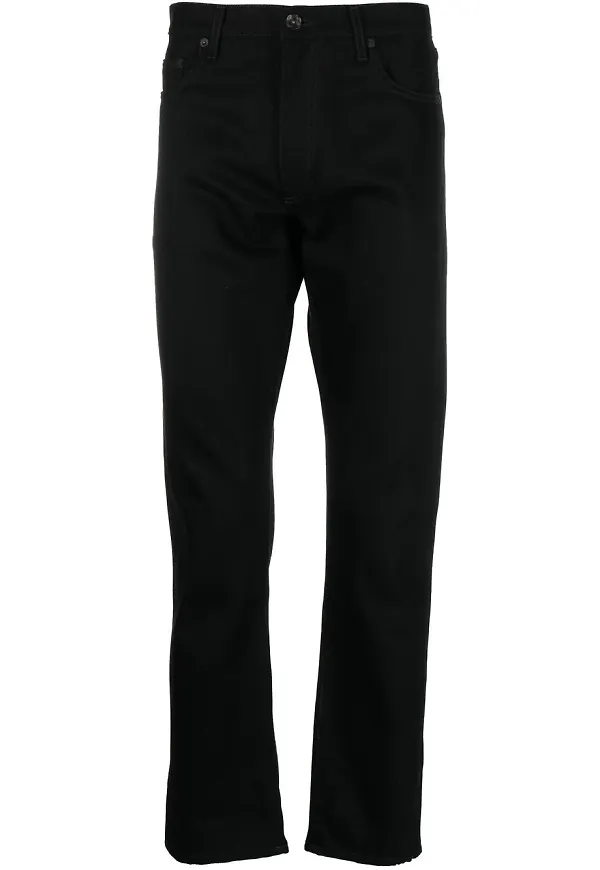 Off-White straight-jeans med tryck - Svart