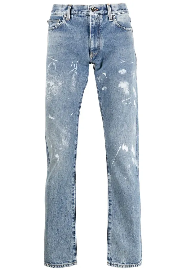 Off-White straight leg-jeans - Blå