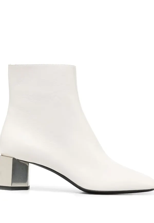 Off-White stövlar med blockklack - Grå