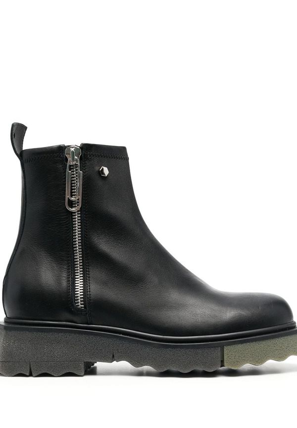 Off-White stövletter med svampeffekt - Svart