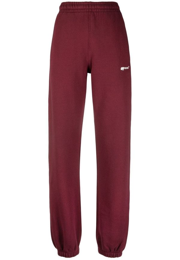 Off-White sweatpants med logotypdetalj - Röd