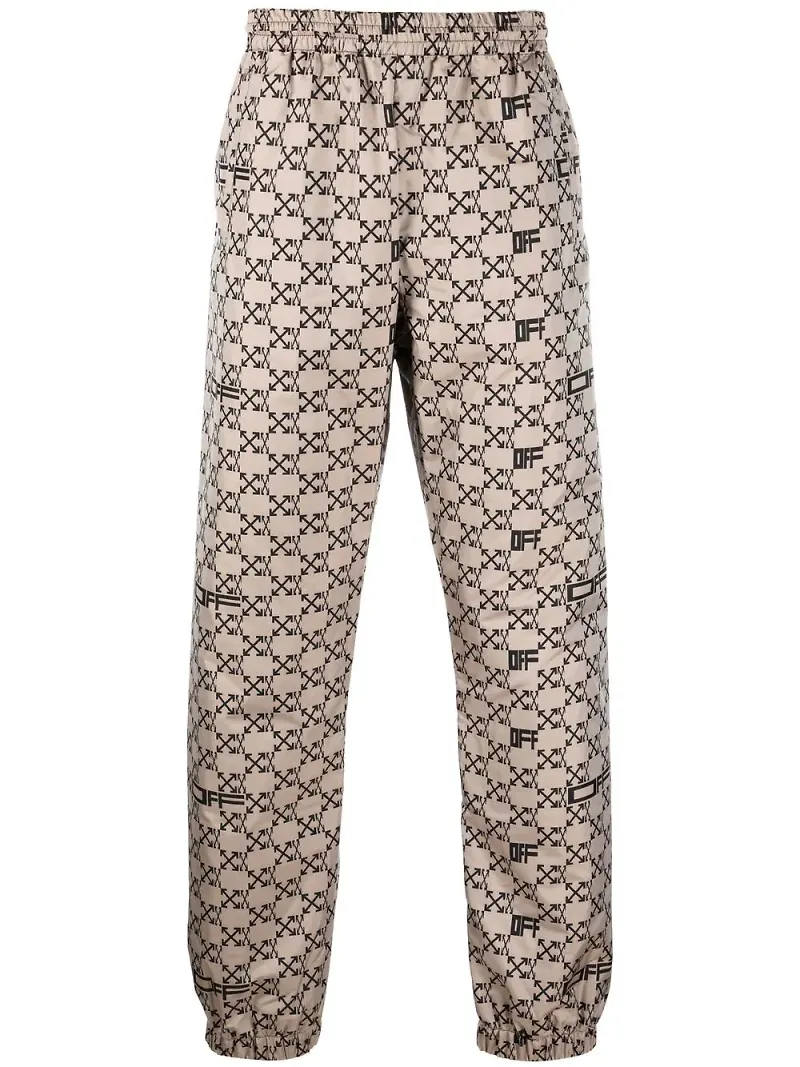 Off-White sweatpants med monogram - Neutral