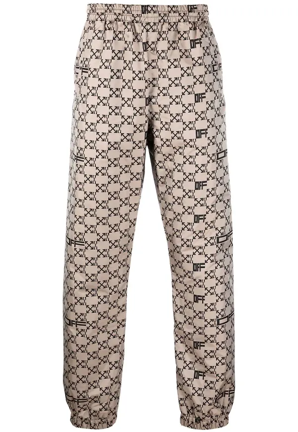 Off-White sweatpants med monogram - Neutral