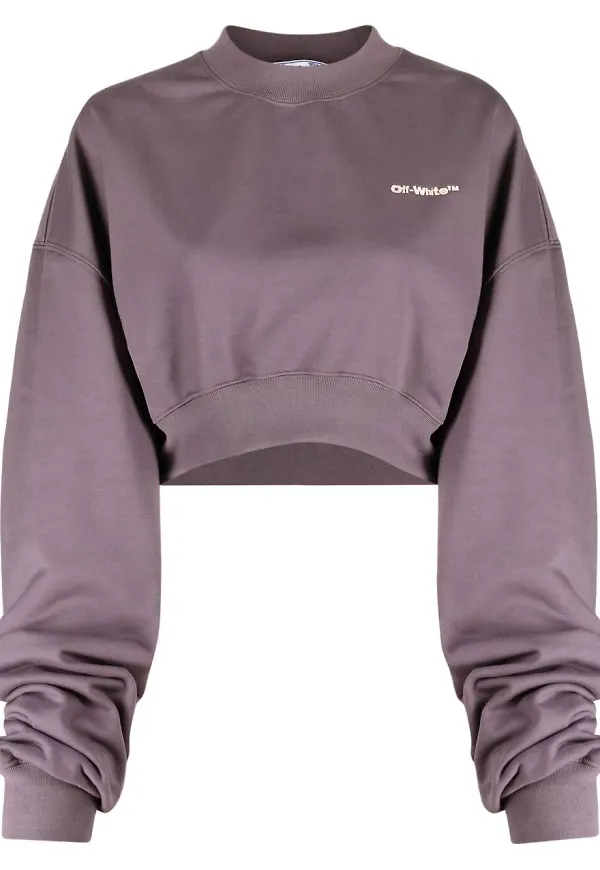 Off-White sweatshirt med logotyp - Lila