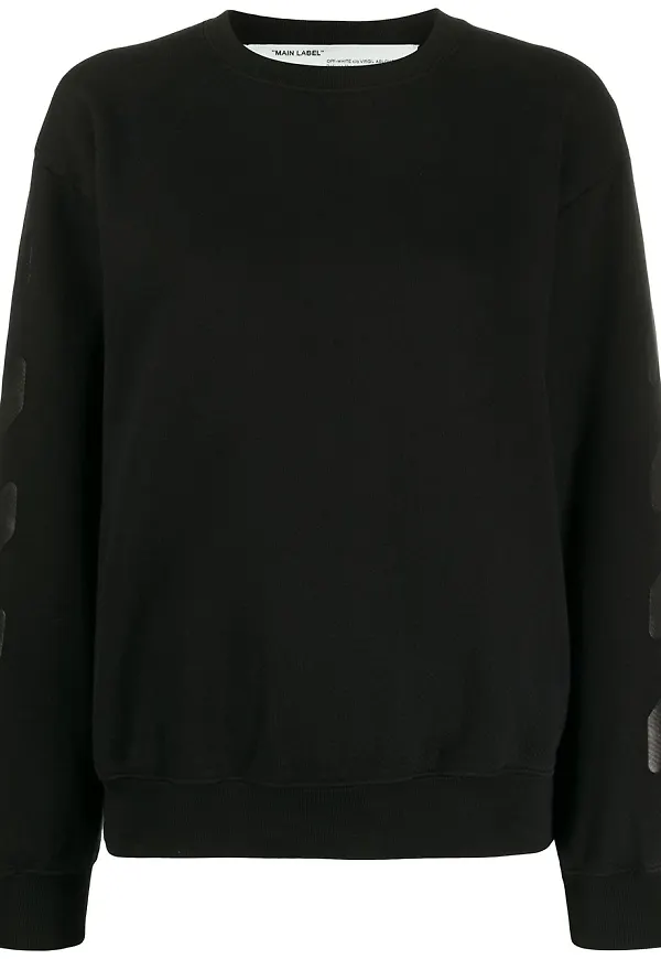 Off-White sweatshirt med pilar - Svart