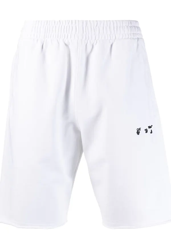 Off-White Swimming Man elastiska shorts - Vit