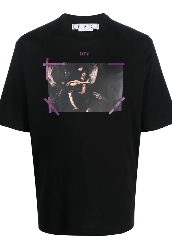 Off-White t-shirt med grafiskt tryck - BLACK ORCHID