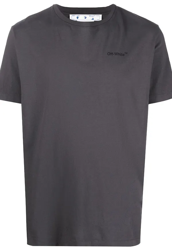 Off-White t-shirt med grafiskt tryck - Grå