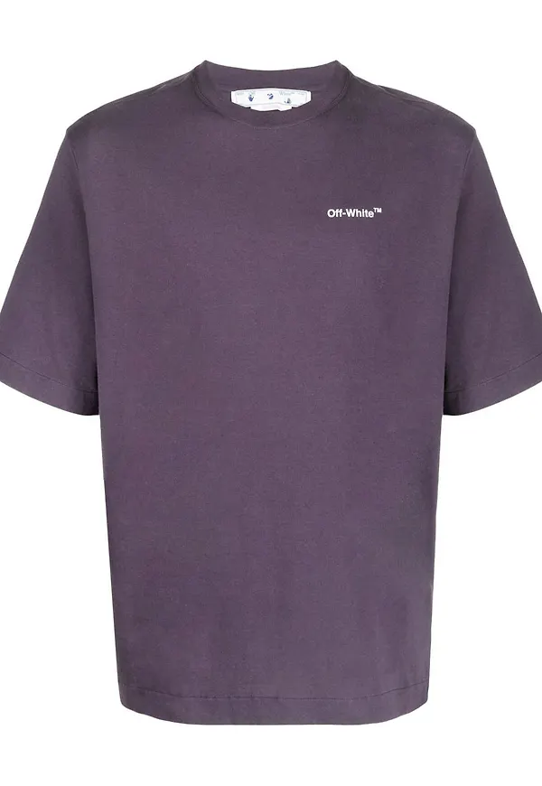 Off-White t-shirt med grafiskt tryck - Lila