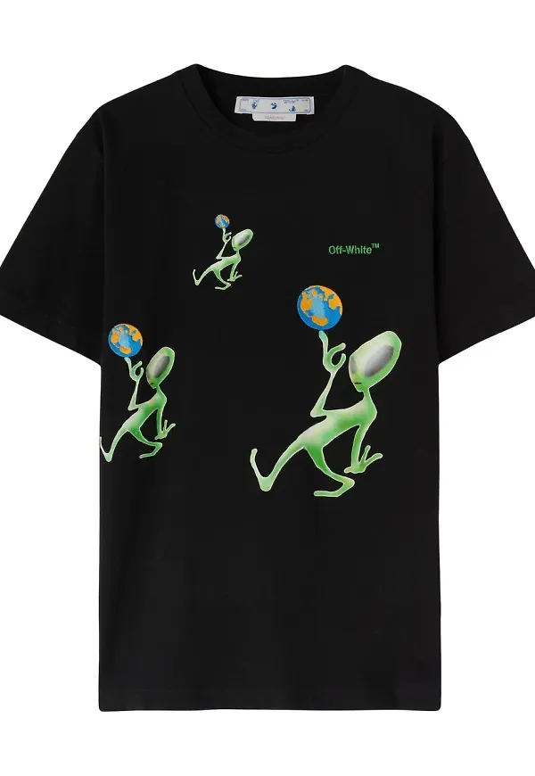 Off-White t-shirt med grafiskt tryck - Svart