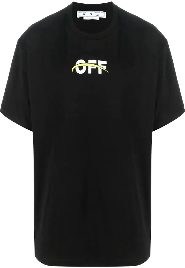 Off-White t-shirt med grafiskt tryck - Svart