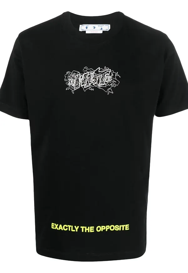 Off-White t-shirt med grafiskt tryck - Vit