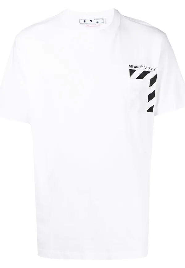 Off-White t-shirt med tryck - BLACK WHITE