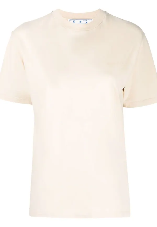Off-White t-shirt med tryck - Neutral