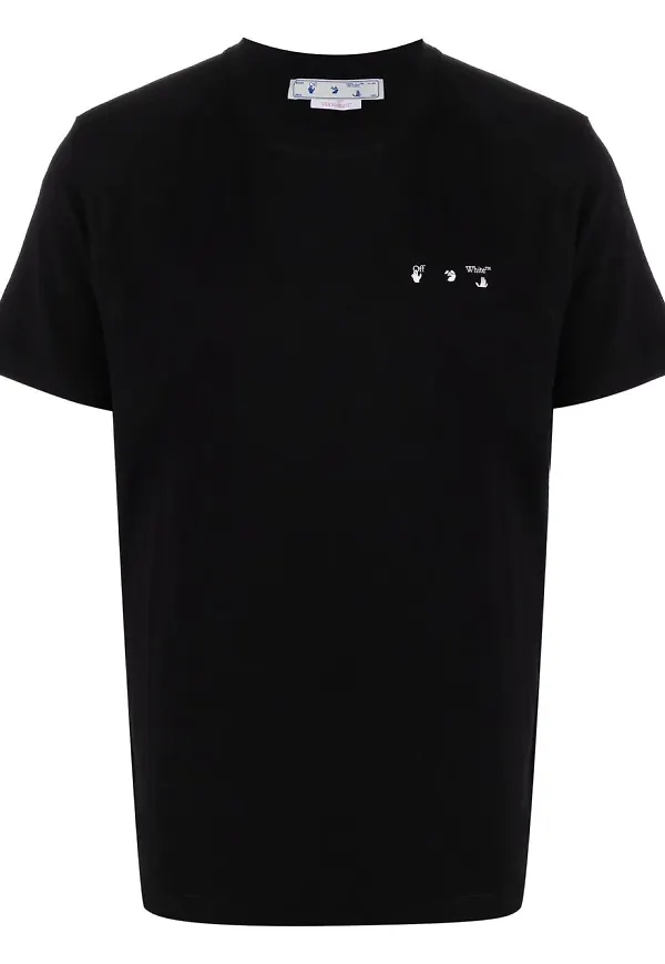 Off-White t-shirt med tryck - Svart