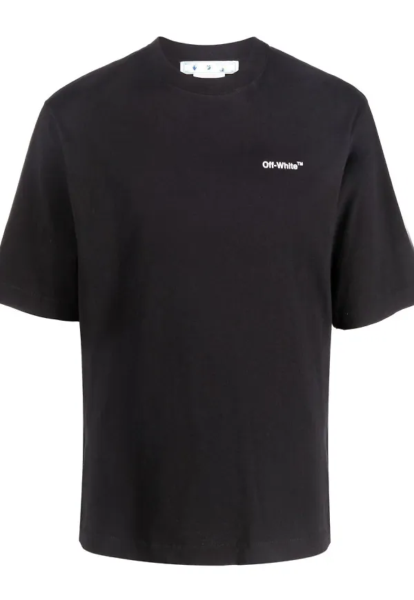 Off-White t-shirt med tryck - Svart