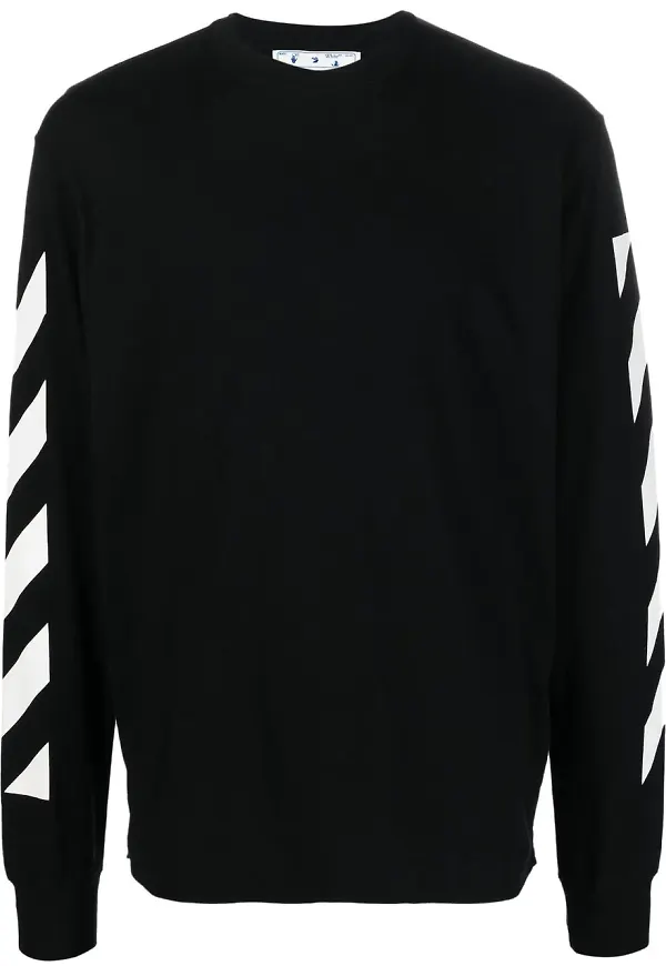 Off-White t-shirt med tryck - Svart