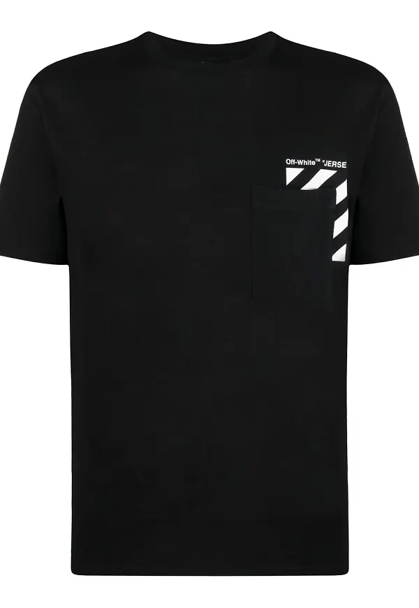 Off-White t-shirt med tryck - Svart