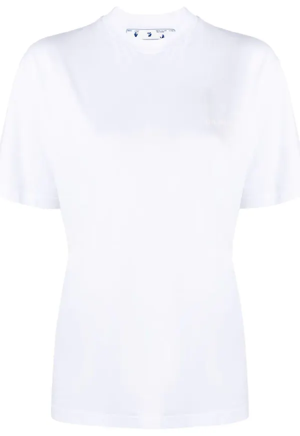 Off-White t-shirt med tryck - Vit