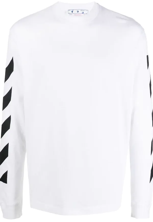 Off-White t-shirt med tryck - Vit
