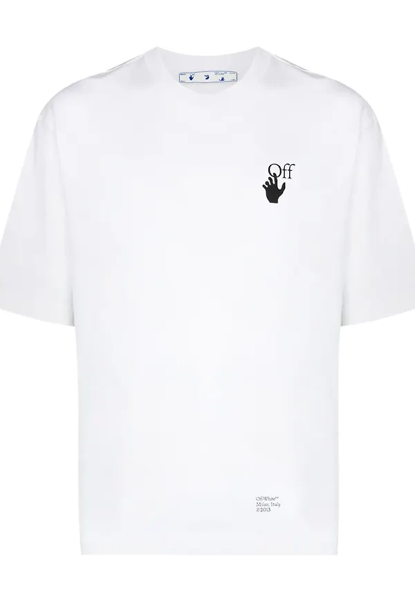 Off-White t-shirt med tryck - Vit