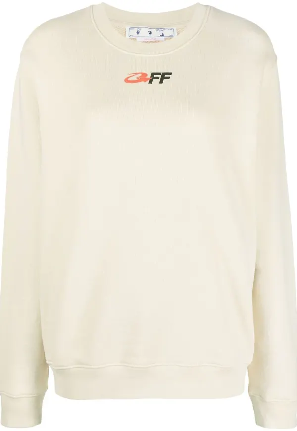 Off-White The Opposite sweatshirt med logotyp - Neutral