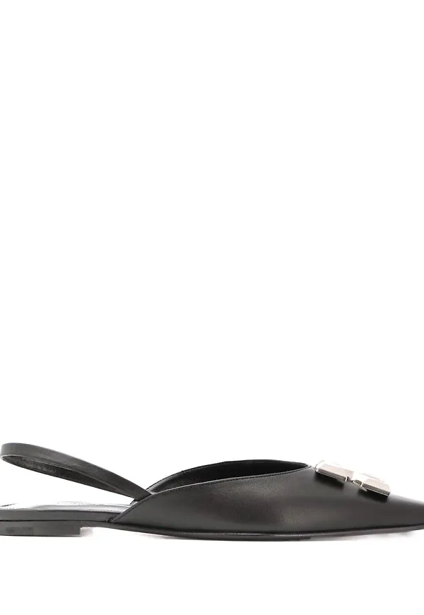 Off-White tofflor med pilar - Svart