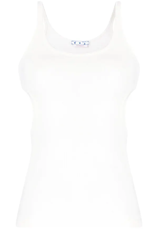 Off-White topp med utskuren detalj - Vit