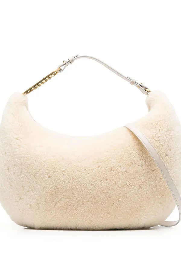 Off-White totebag i fårskinn - Neutral