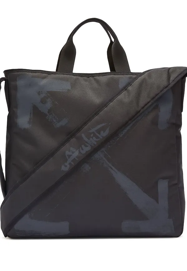 Off-White totebag med Arrows-tryck - Svart