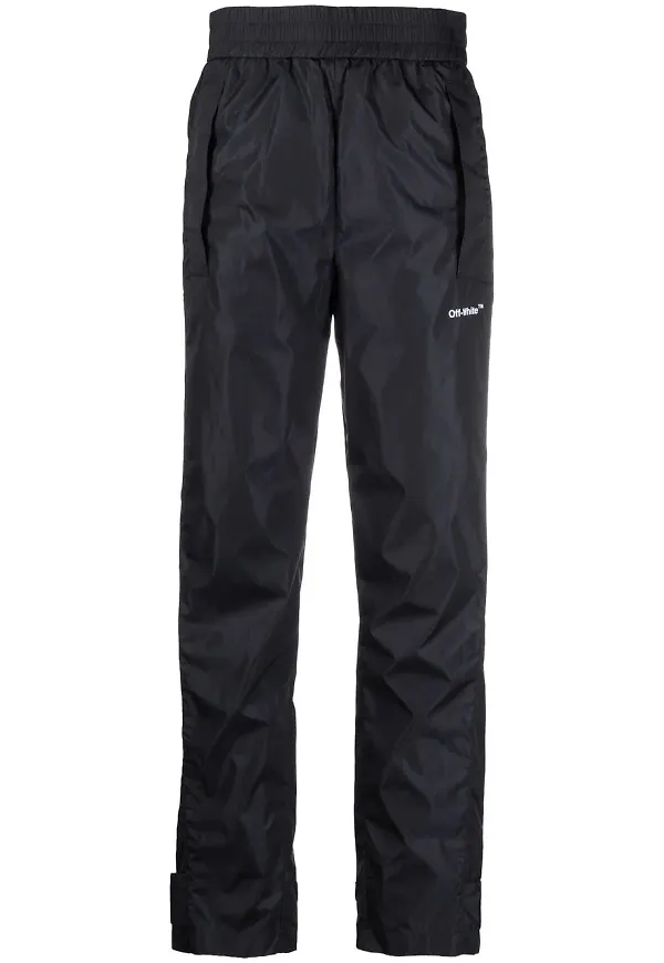 Off-White trackpants med hög midja - Svart