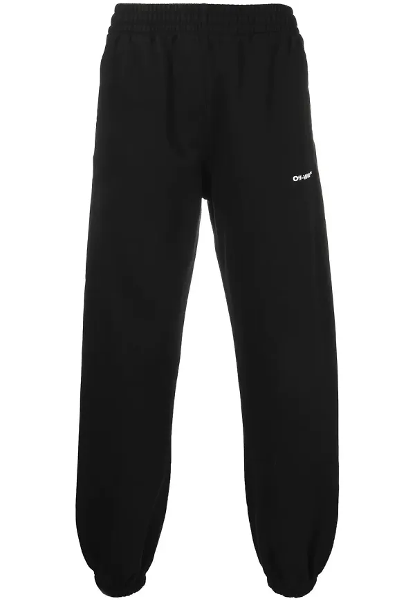 Off-White trackpants med vågtryck - Svart