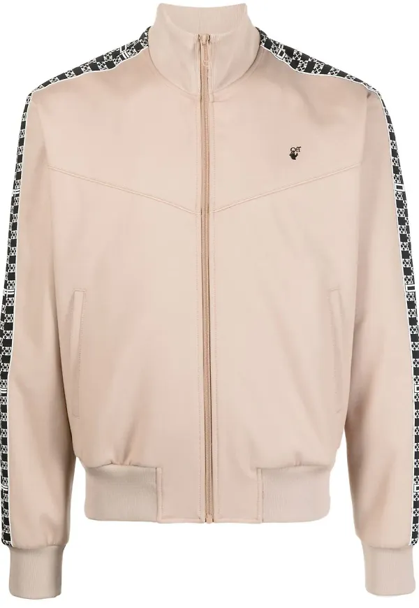 Off-White träningsjacka med logotypband - Brun