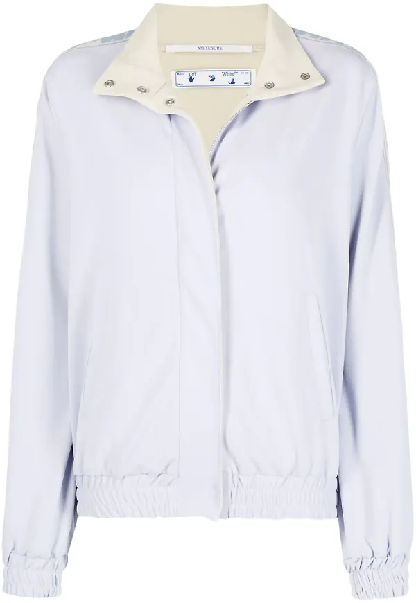 Off-White träningsjacka med panel - Lila