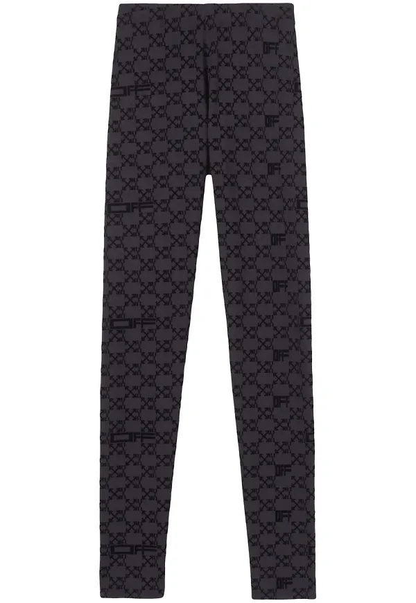 Off-White träningsleggings med monogram - Svart