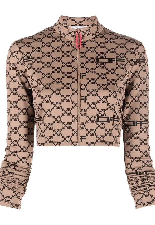 Off-White träningstopp med monogram - Brun